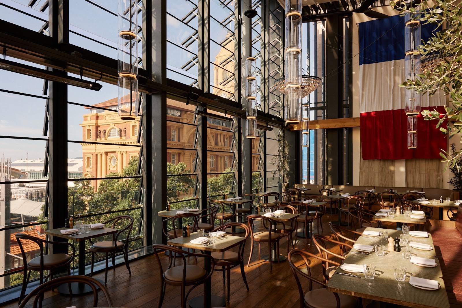 A restaurant wine list and cellar in a downtown Auckland dining room