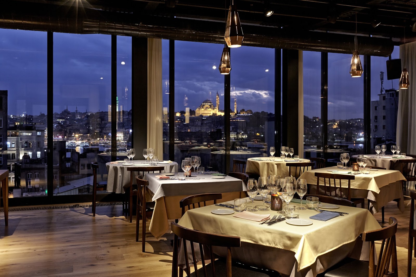 A tasting-menu course plated at an Istanbul restaurant