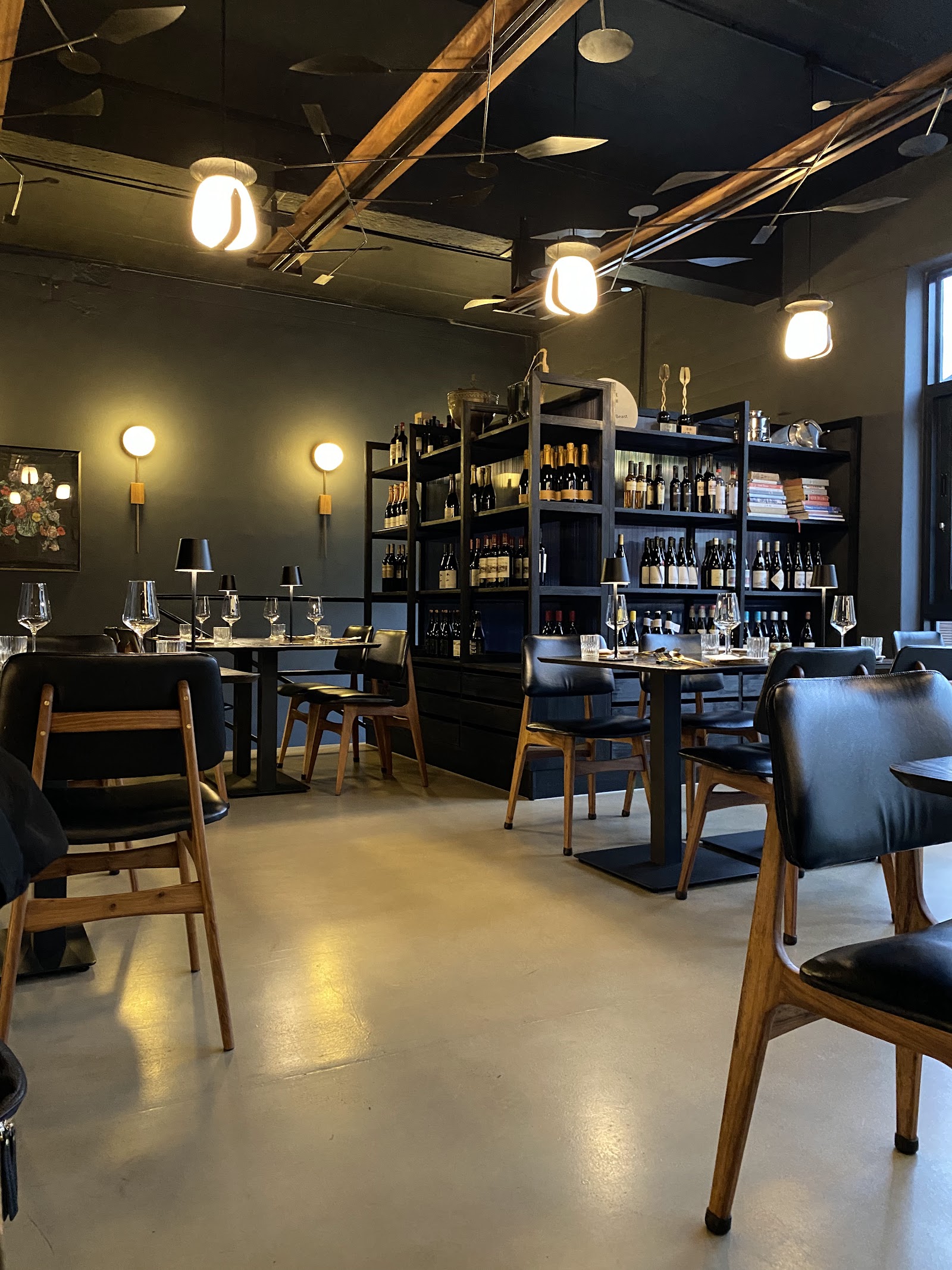 A weekday business lunch table in Cape Town's city centre with Table Mountain beyond