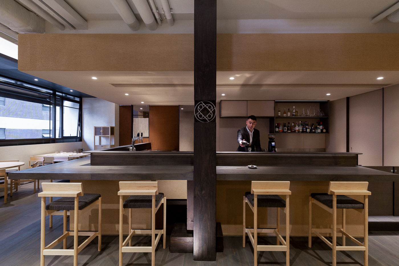A tasting-menu counter set for dinner in Central, Hong Kong