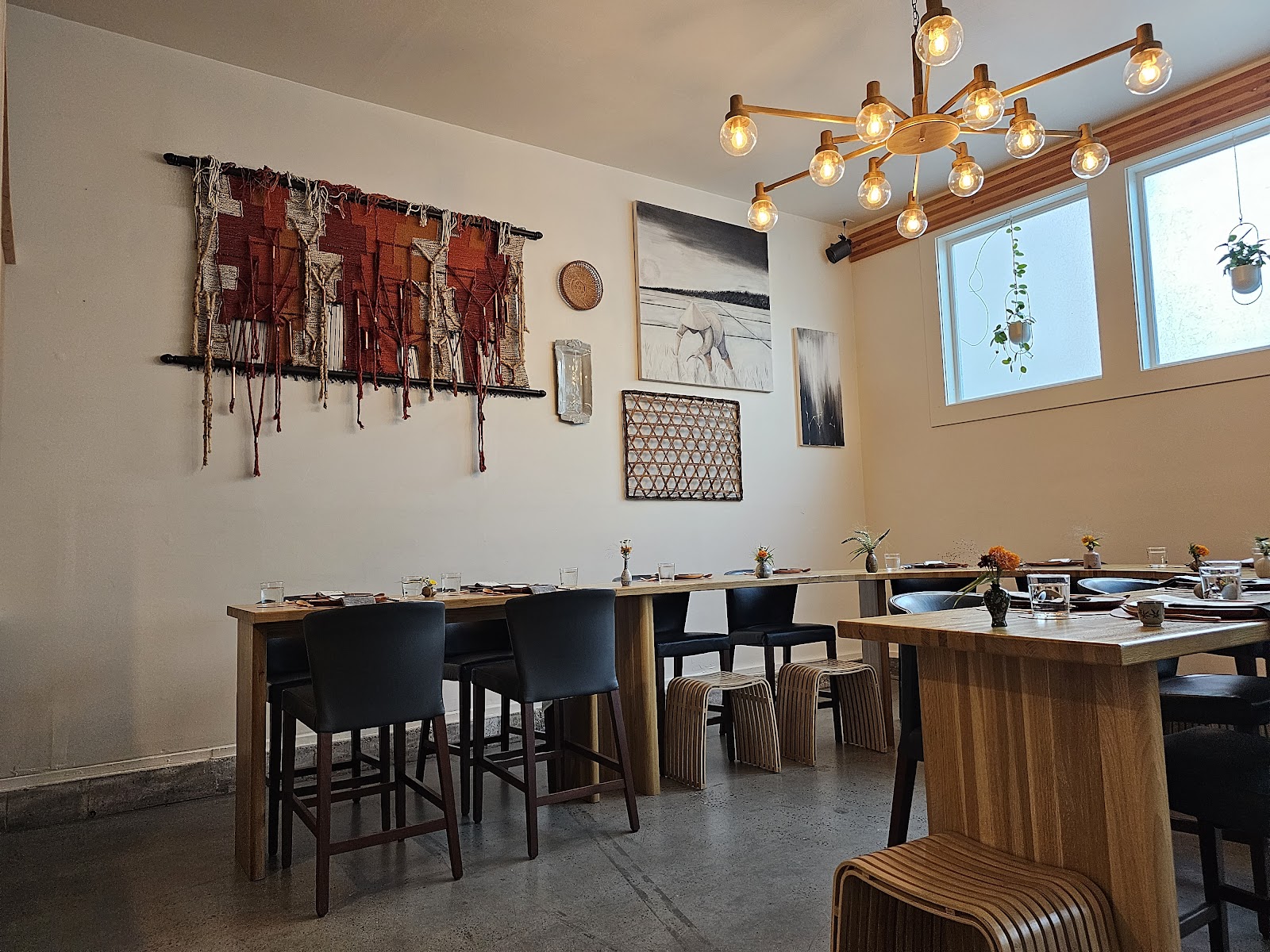 A single counter seat set for one diner at a Portland sushi restaurant in Buckman