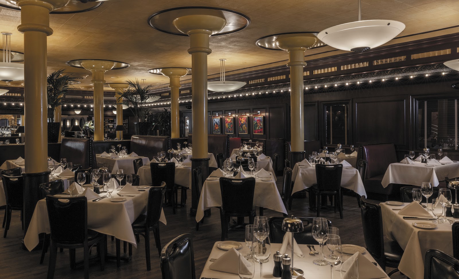 A glass-fronted restaurant wine cellar in Uptown Houston