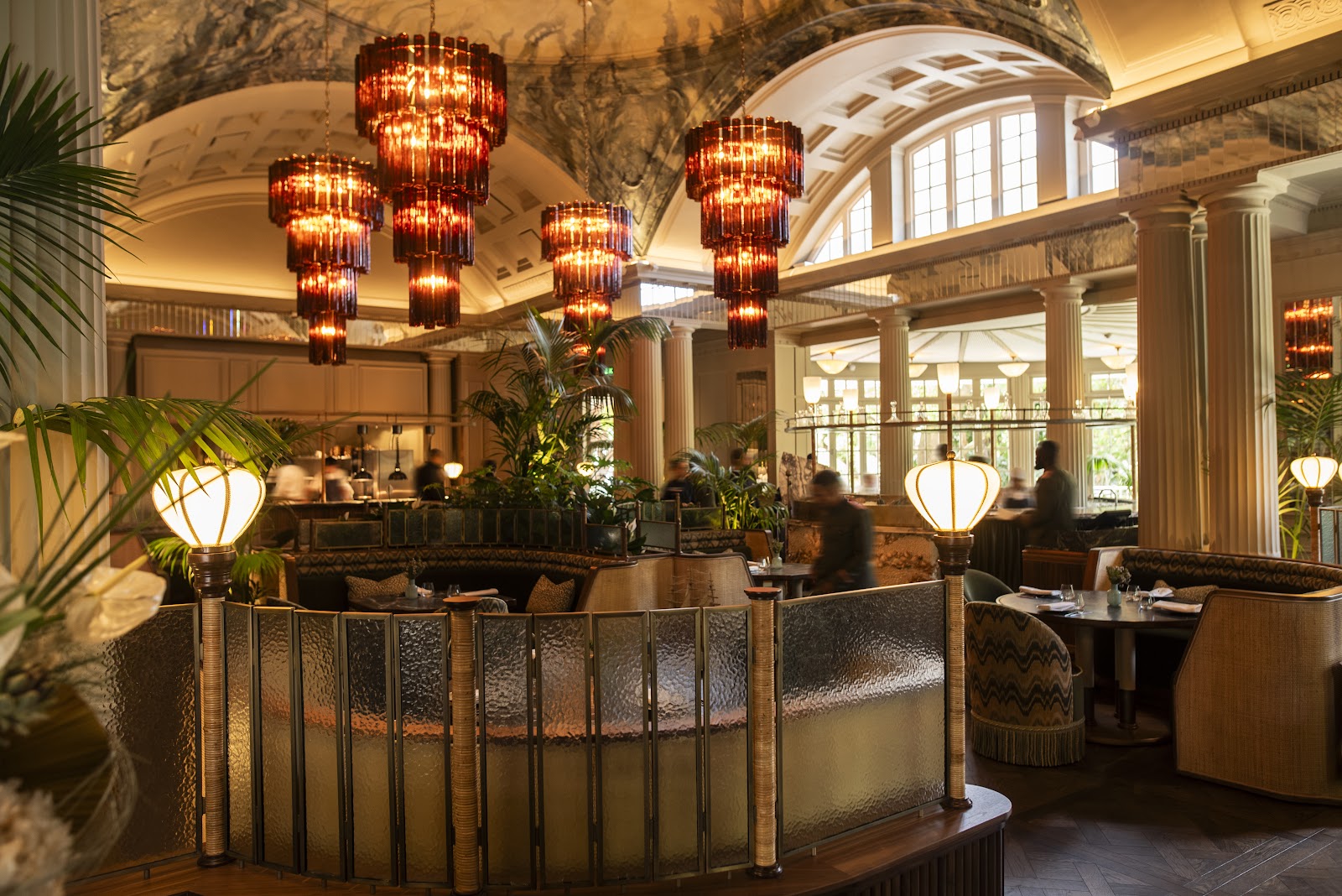 A hotel dining room above the Cape Town coastline
