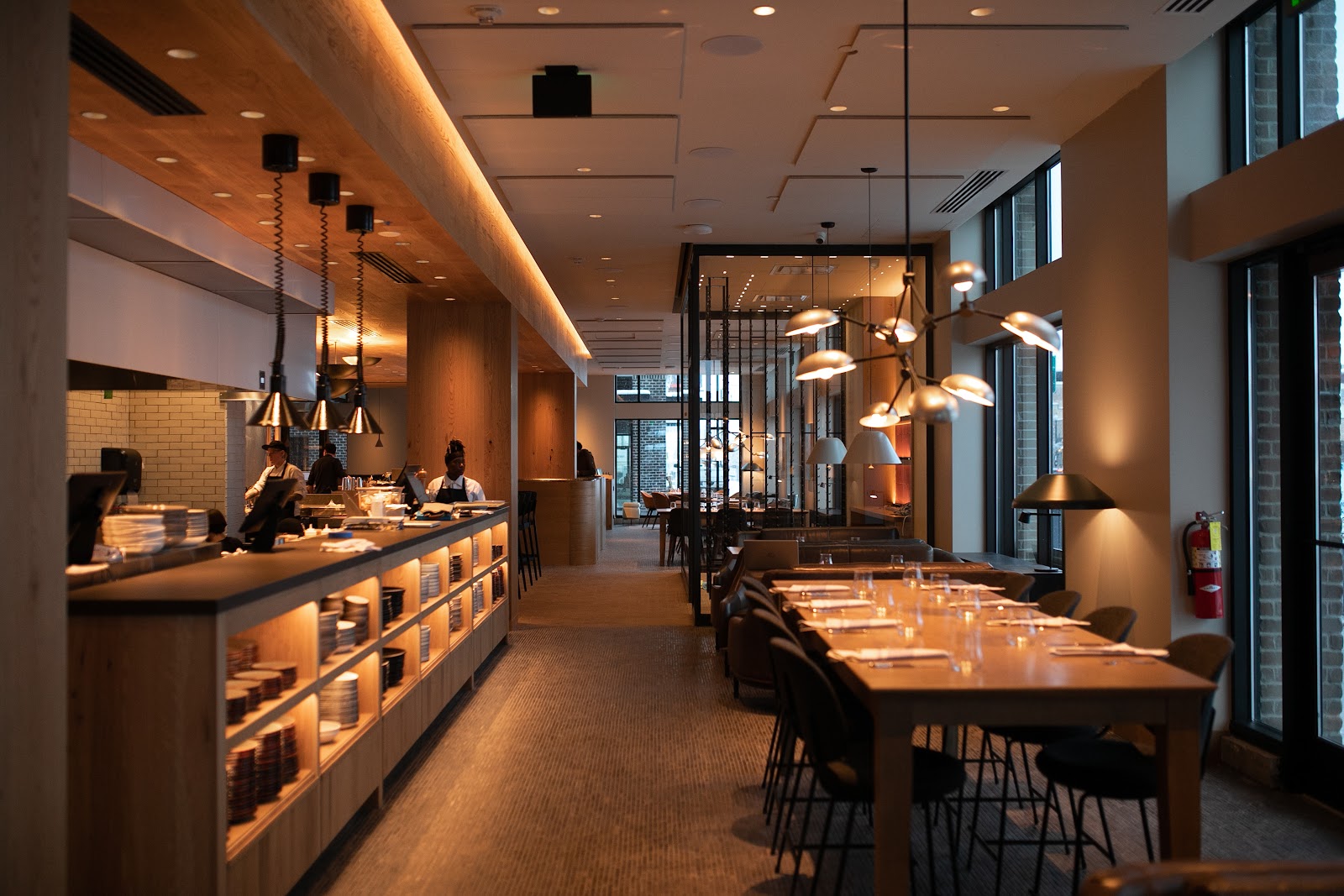 A set table at an upscale downtown Salt Lake City restaurant