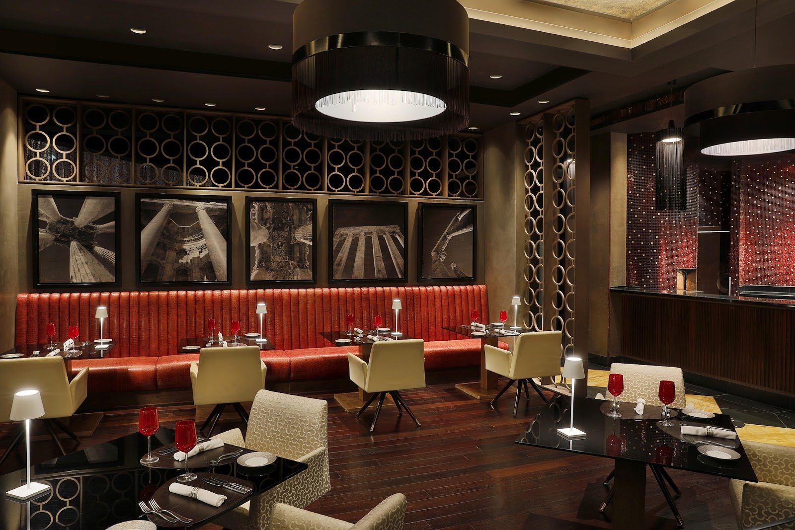 A Gulf-view terrace at Li Beirut, Conrad Etihad Towers, Abu Dhabi
