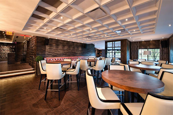 A large festive table set for a birthday celebration in a Phoenix restaurant