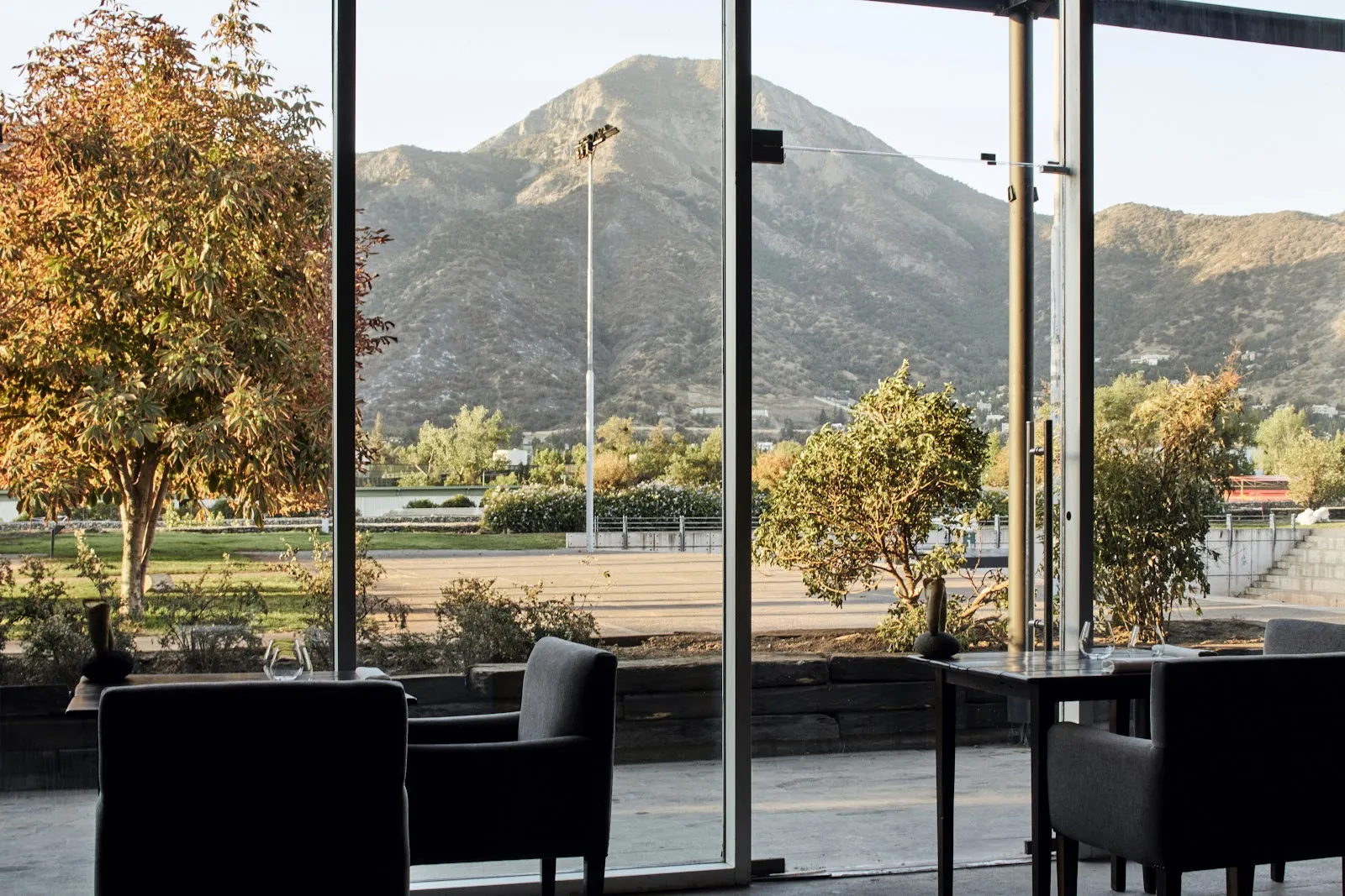 An intimate restaurant table set for a first date in Santiago
