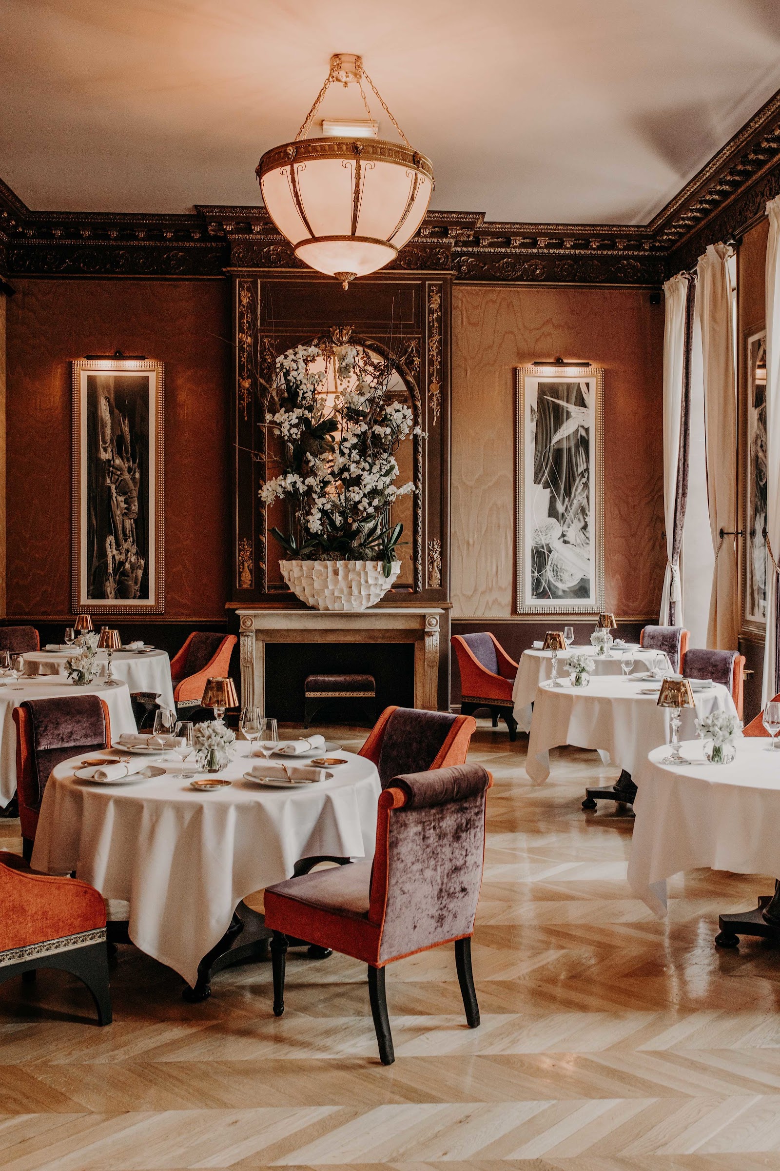 A celebratory table set for a birthday dinner in a Bordeaux dining room